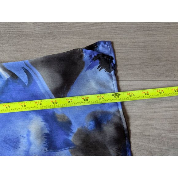 Kasper Womens Sleeveless Cowl Neck Blouse Blue & Black Abstract Print Size XL - Picture 6 of 7